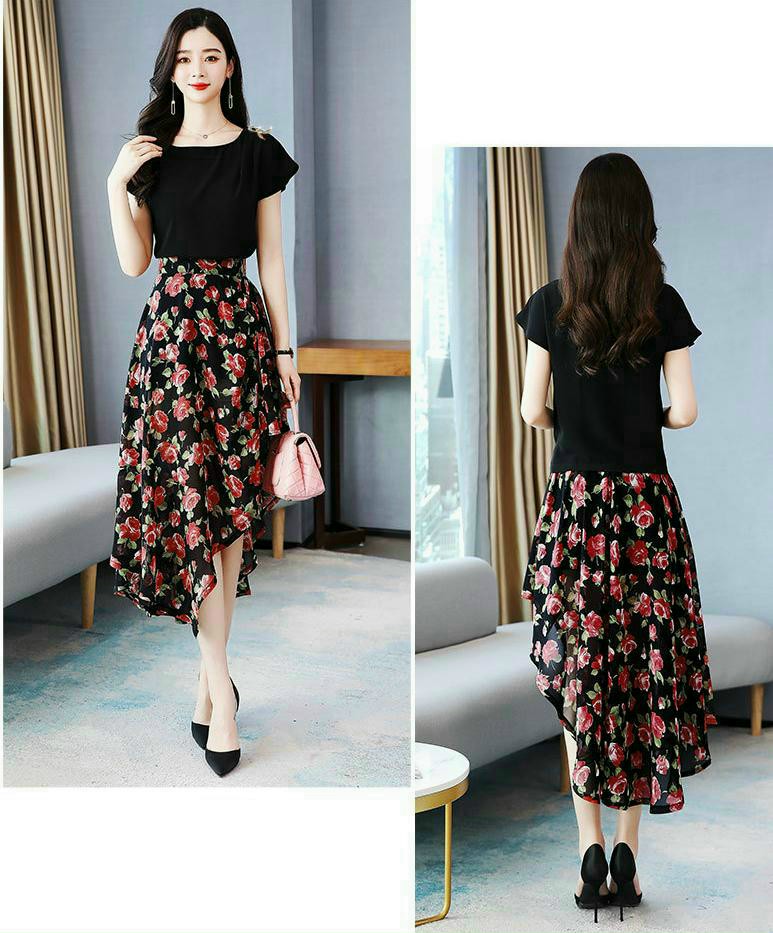 Mango phối voan có lót - D3267